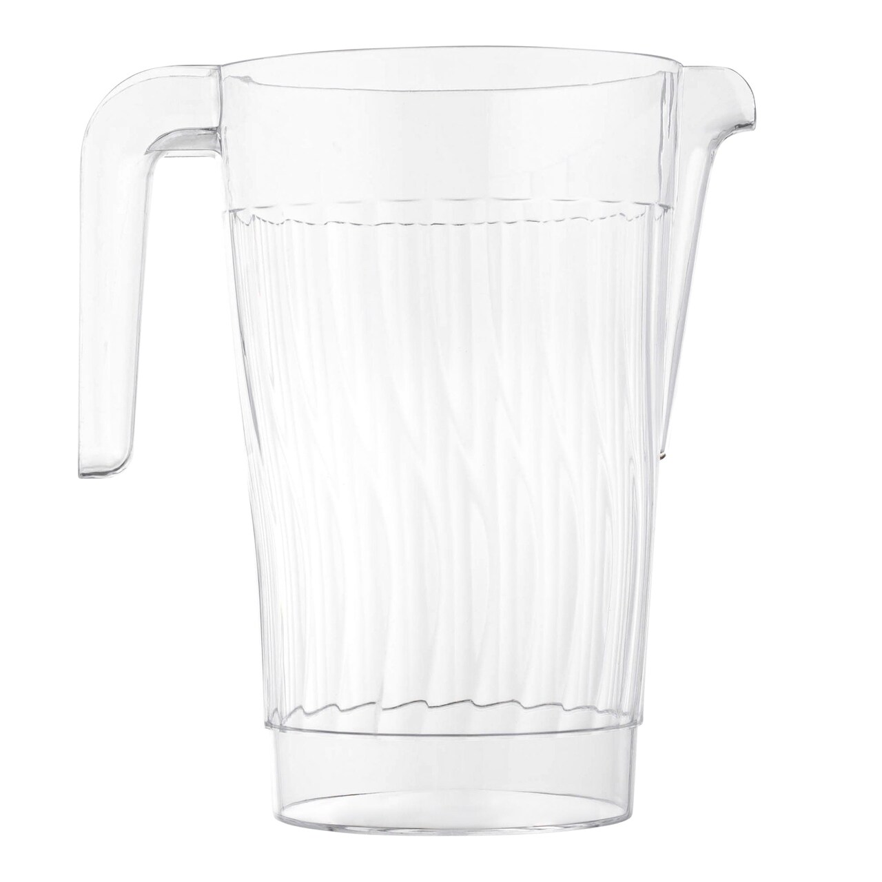 Clear Round Plastic Disposable Pitchers - 52 oz. (24 Pitchers)